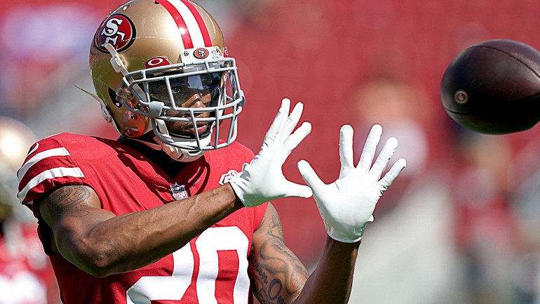 INGLEWOOD, CALIFORNIA - JANUARY 09: Ambry Thomas #20 of the San Francisco  49ers reacts following a 27-24 win over the Los Angel…