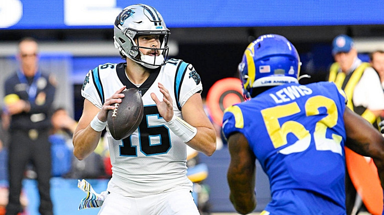 Seattle Seahawks quarterback Jacob Eason (17) during an NFL