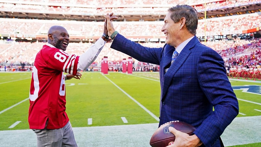 Jerry Rice and Steve Young San Francisco 49ers Super Bowl 