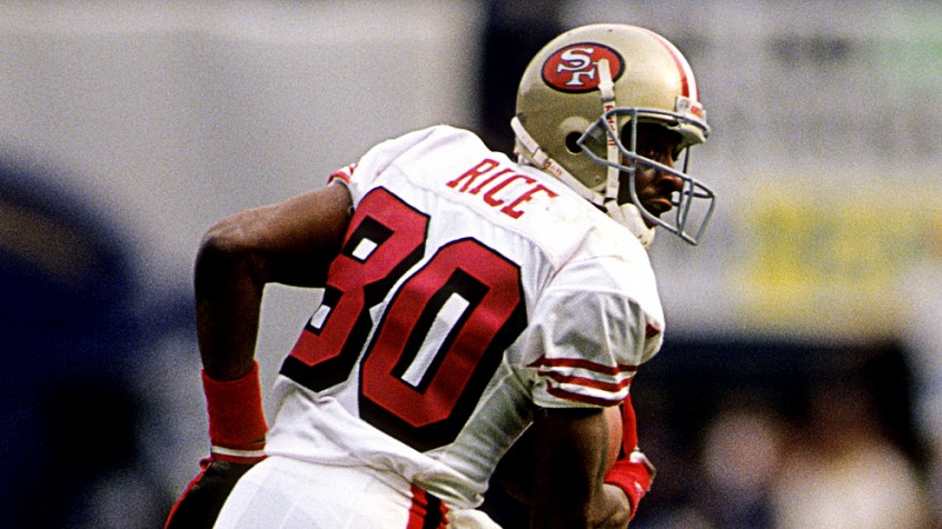 JJ Stokes of the San Francisco 49errs walks off the field during